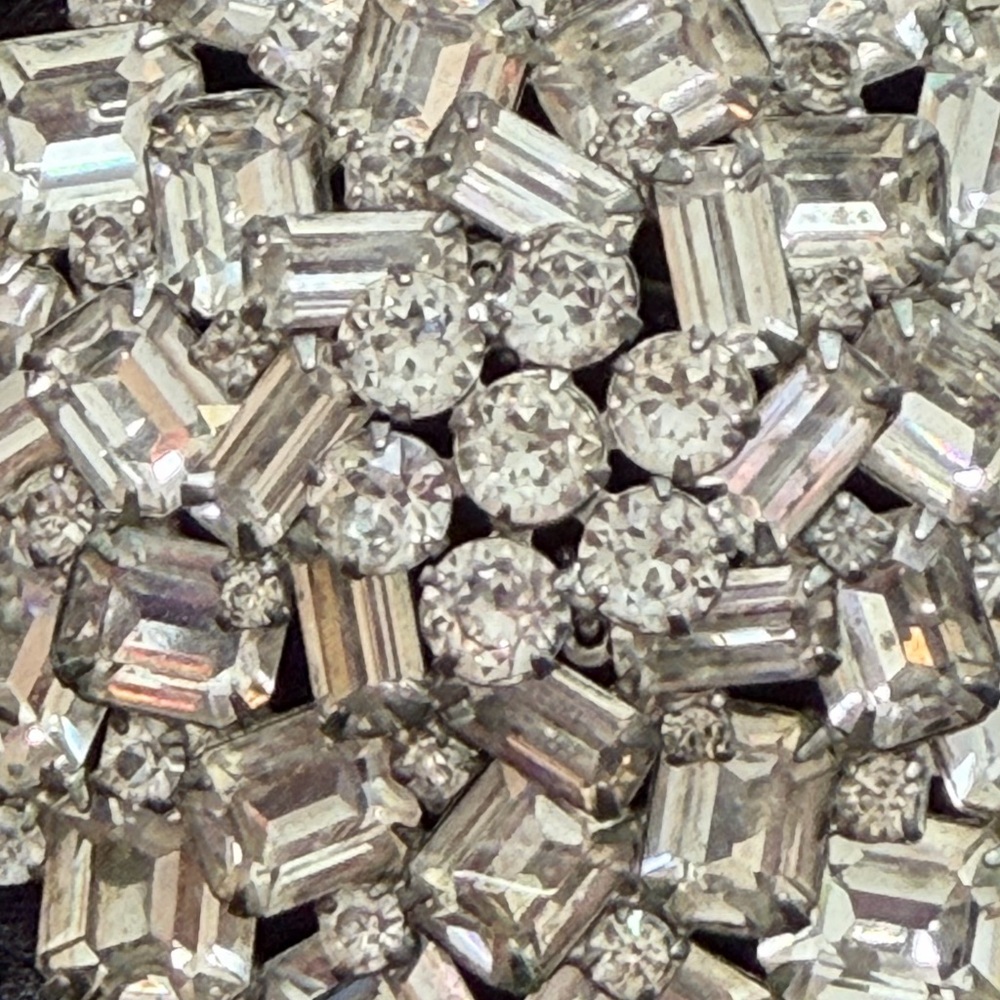 Albert Weiss Silver Rhinestones Brooch - Picture 3 of 7